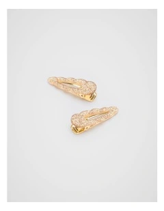 Scallop Glitter Snap in Gold