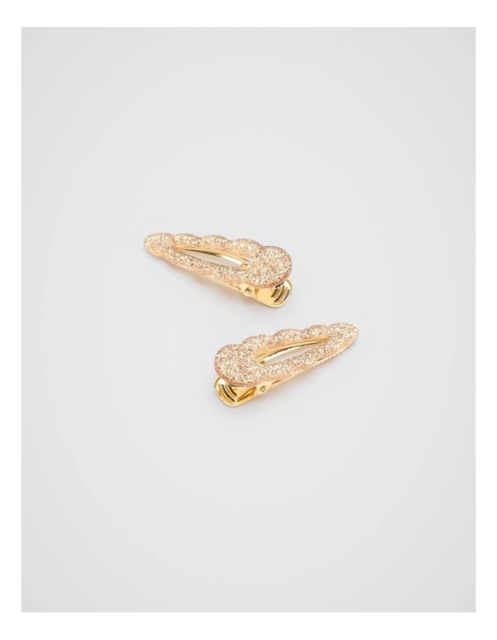 Scallop Glitter Snap in Gold image 1