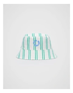 Stripe Bucket Hat in Denver Green