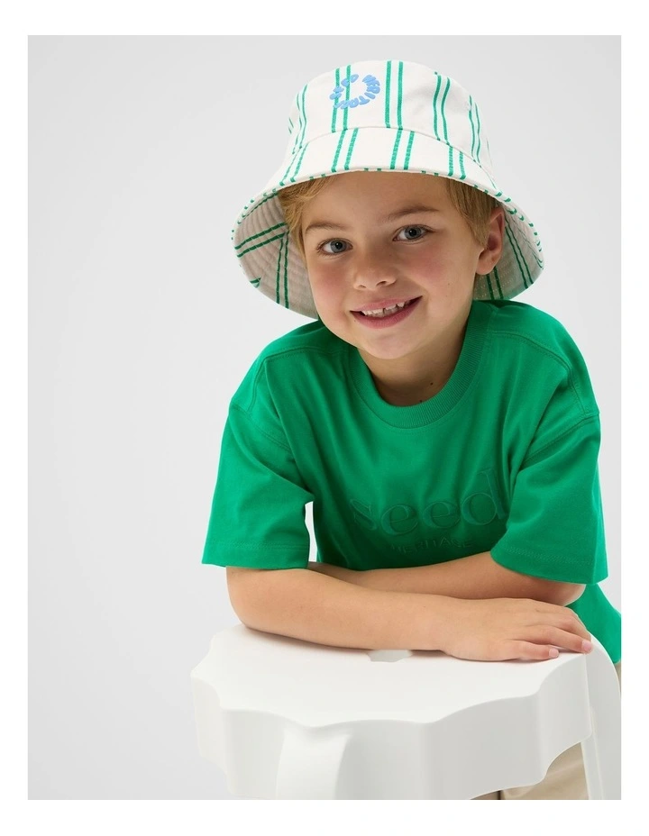 Stripe Bucket Hat in Denver Green image 2