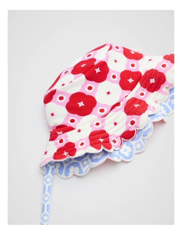 Mini Flower Swim Hat in Candy Pink image 2