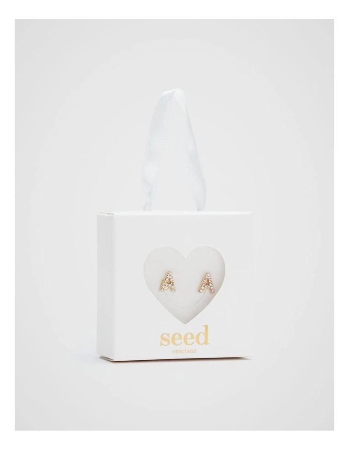 Initial Clip On Earrings - A image 1