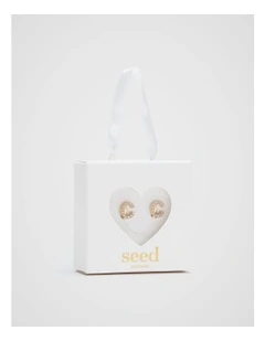 Initial Clip On Earrings - C