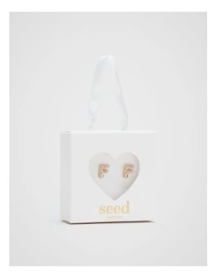 Initial Clip On Earrings - F