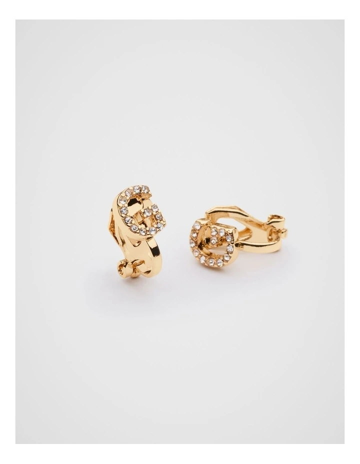 Initial Clip On Earrings - G image 2