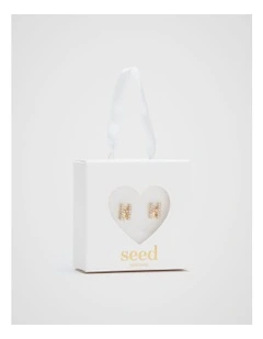 Initial Clip On Earrings - H