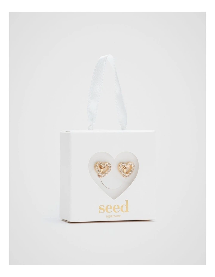 Initial Clip On Earrings - HEART image 1