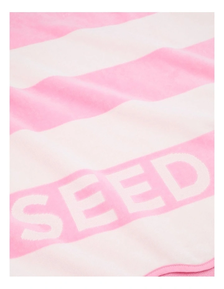 Beach Towel in Candy Pink Stripe image 2