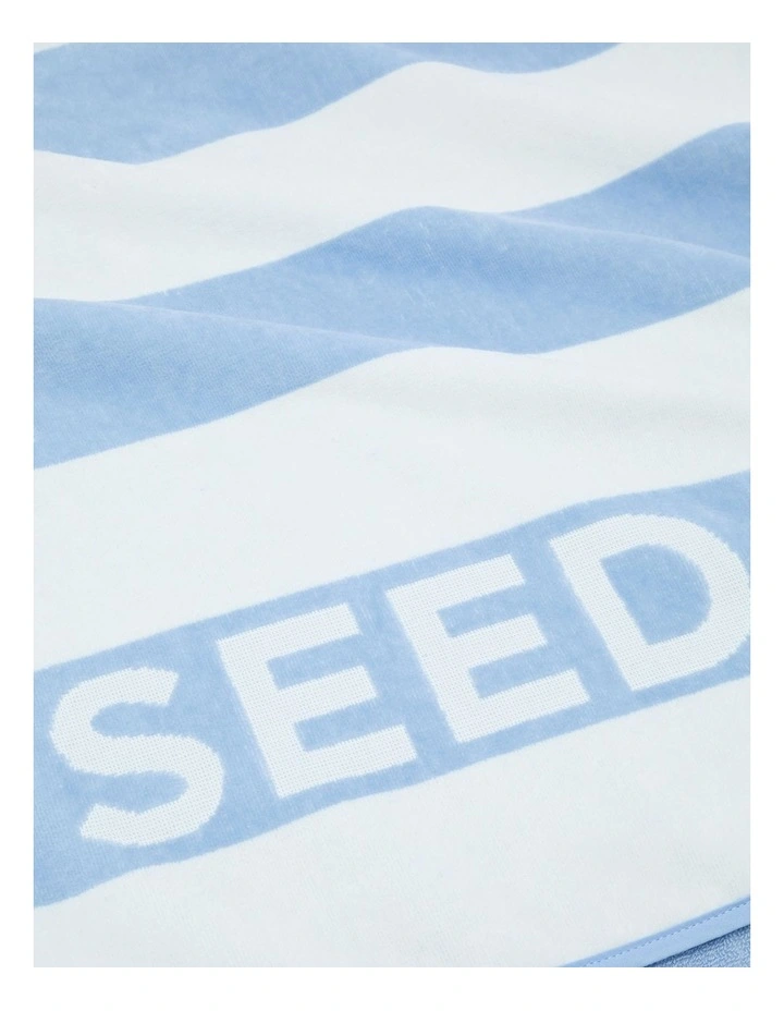 Beach Towel in Luna Blue Stripe image 2