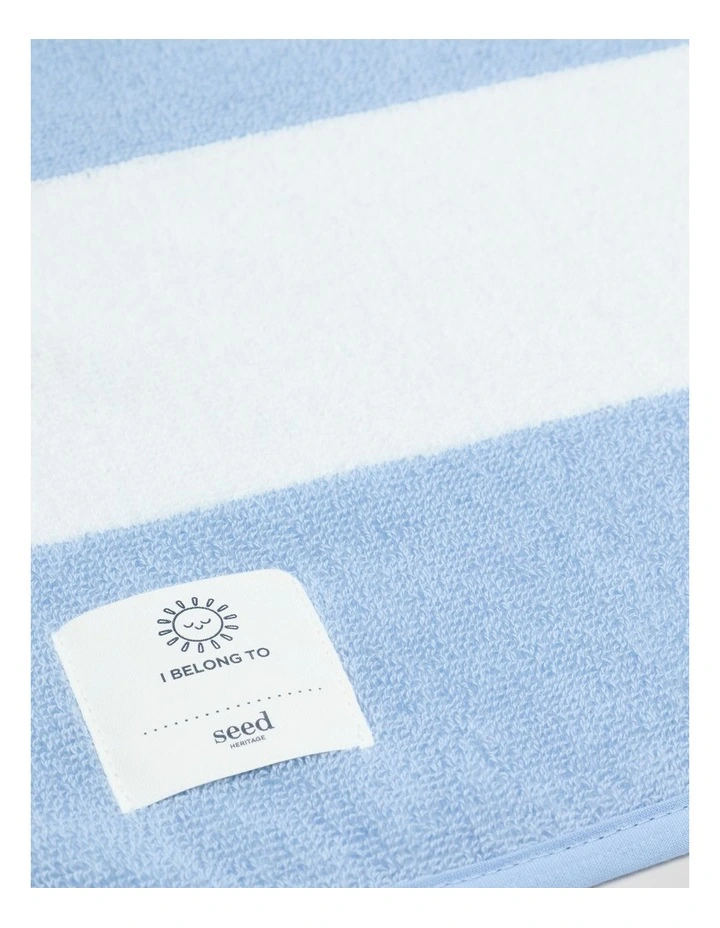 Beach Towel in Luna Blue Stripe image 3