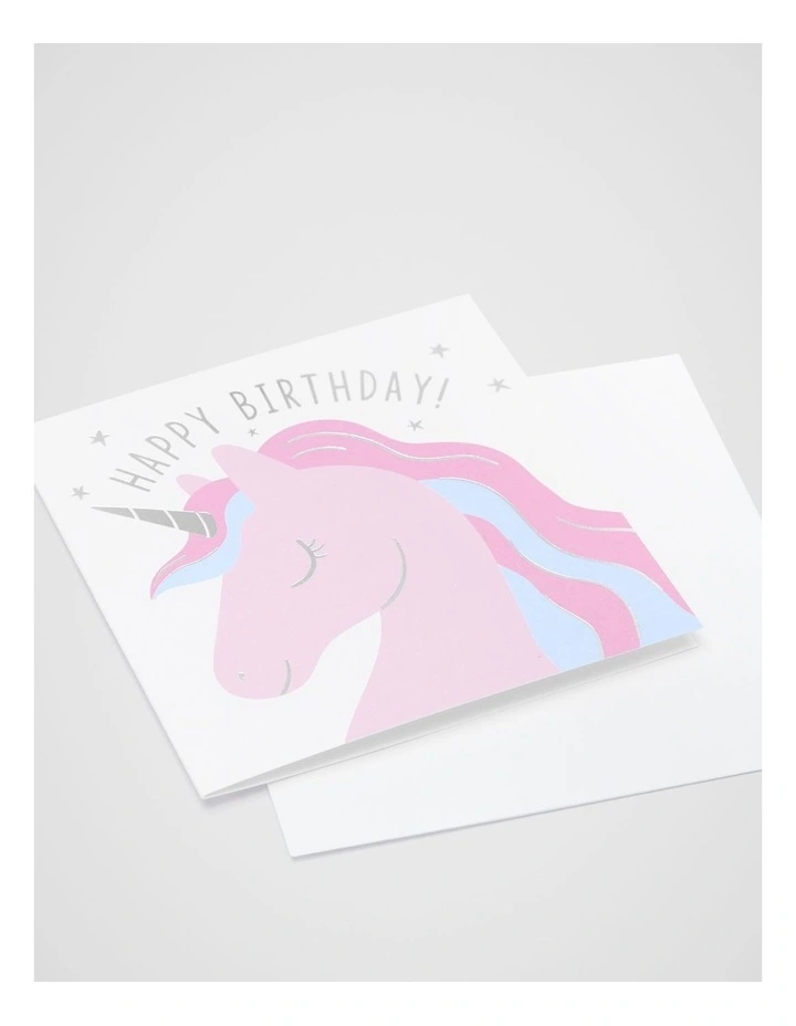 Happy Birthday Unicorn Card image 2