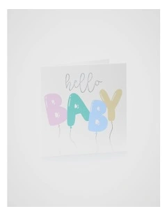 Hello Baby Balloons Card