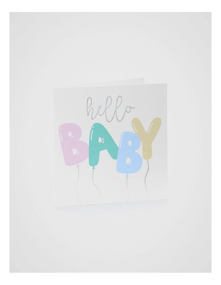 Hello Baby Balloons Card image 1