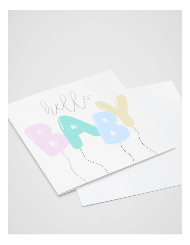 Hello Baby Balloons Card image 2