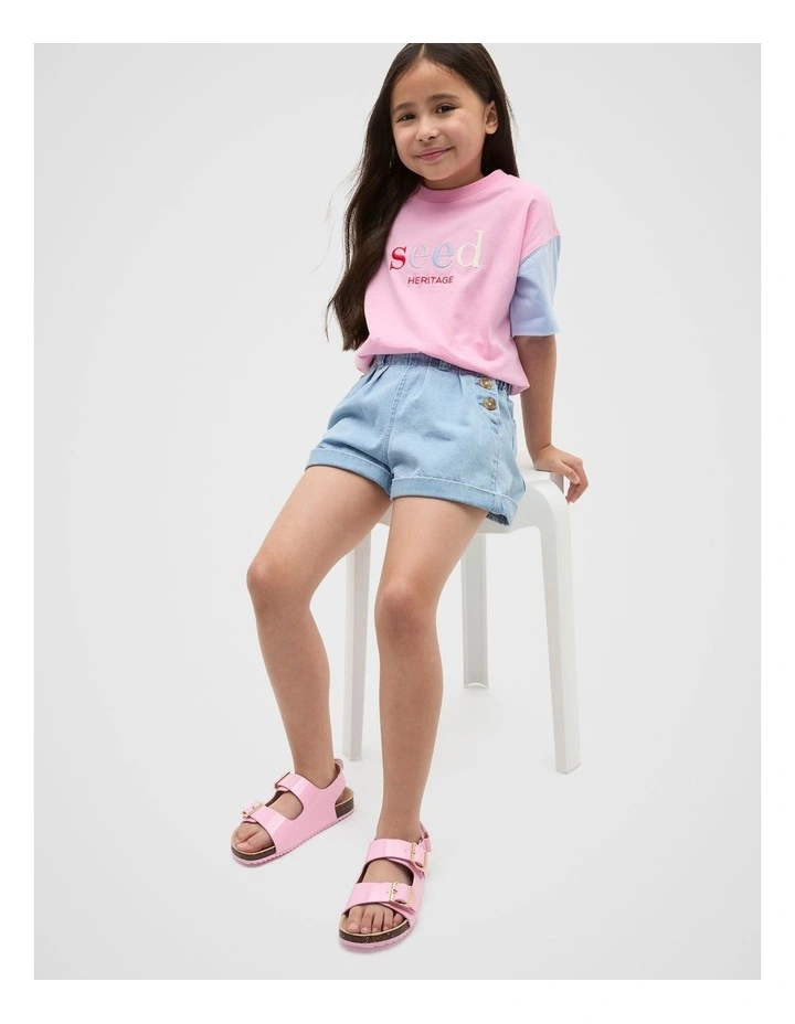 Twin Buckle Slide in Candy Pink image 2