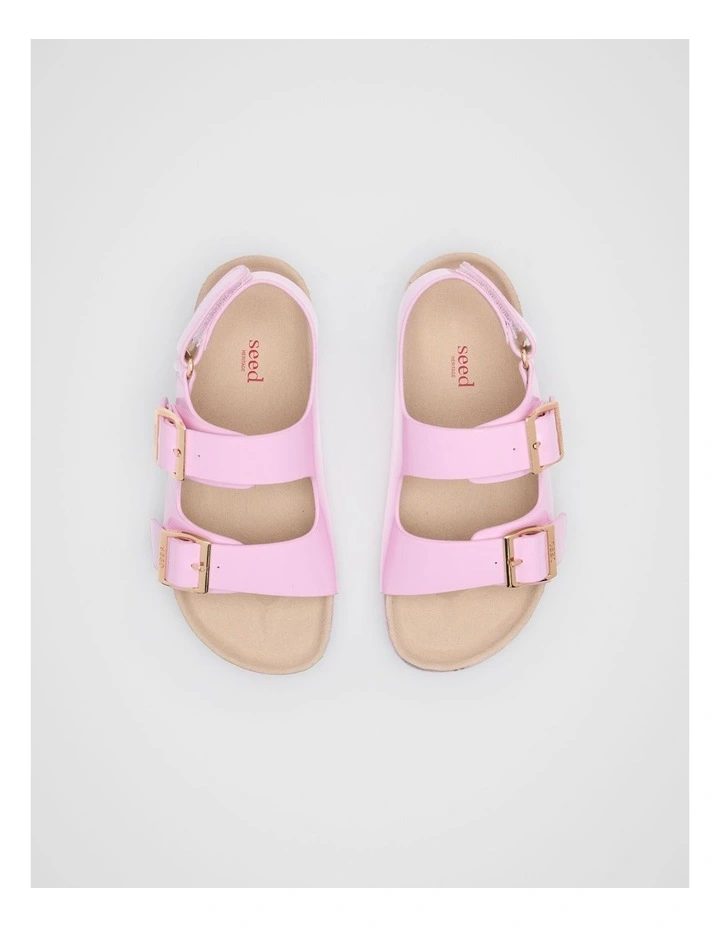 Twin Buckle Slide in Candy Pink image 3
