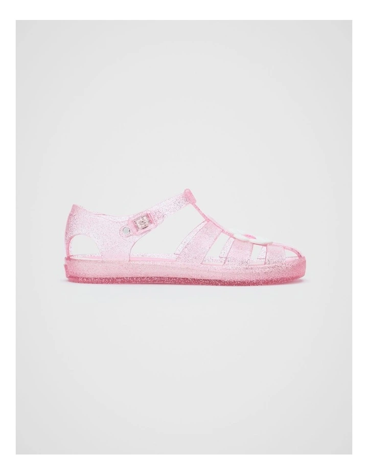 Daisy Jelly Sandal in Pink Glitter image 1