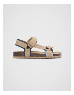Footbed Trek Sandal in Biscotti