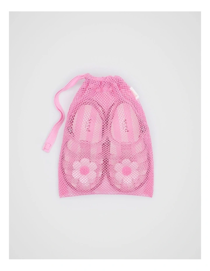 Mini Daisy Jelly Sandal in Pink Glitter image 3