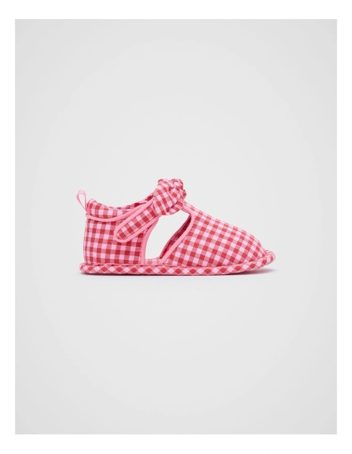 Mini Gingham Pram Shoe image 1