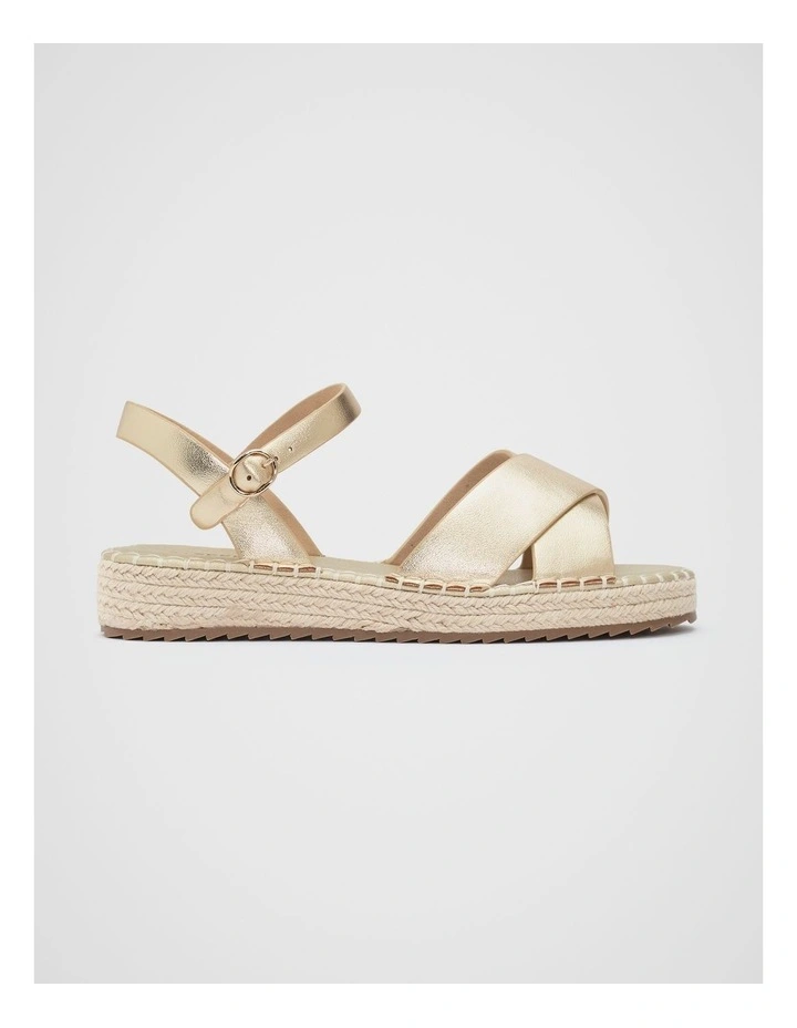 Crossover Espadrille in Gold image 1