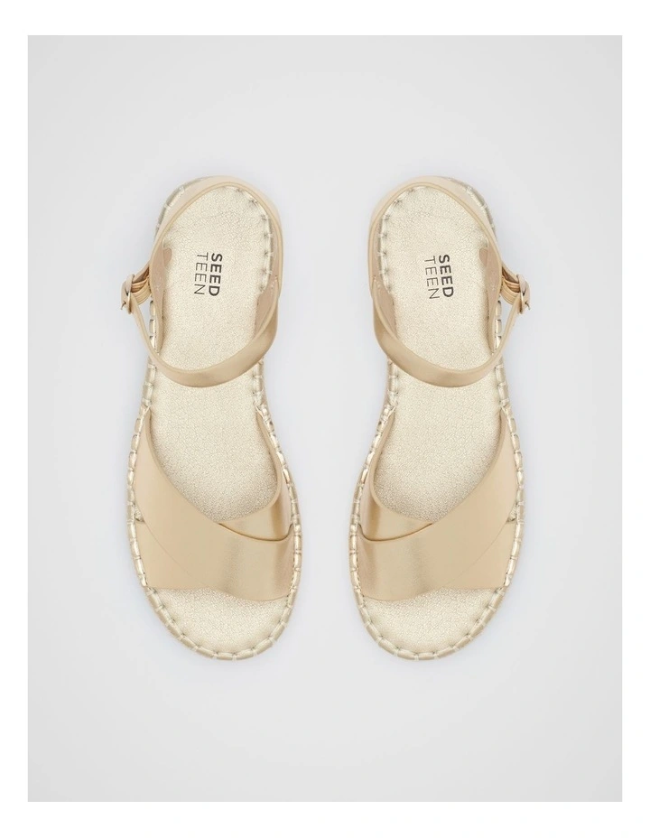 Crossover Espadrille in Gold image 3