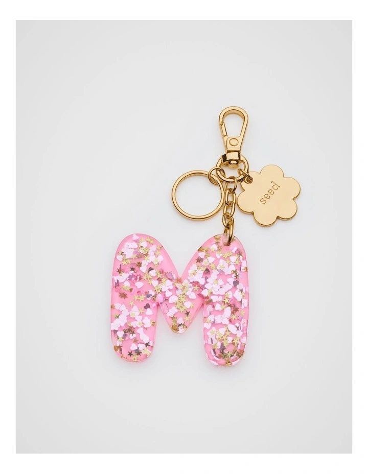 Glitter Initial Bag Charm - M image 1