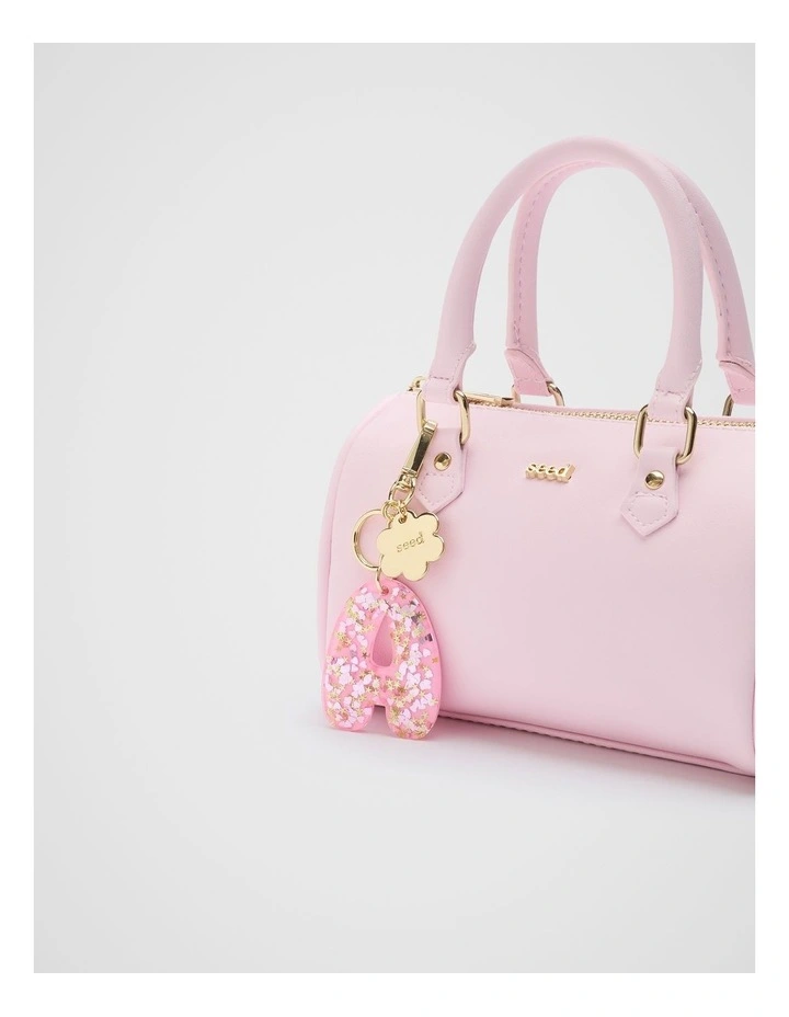 Glitter Initial Bag Charm - T image 2