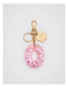 Glitter Initial Bag Charm - O