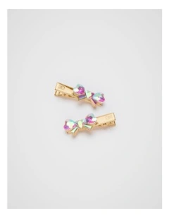 Heritage Jewel Bow Duck Clips