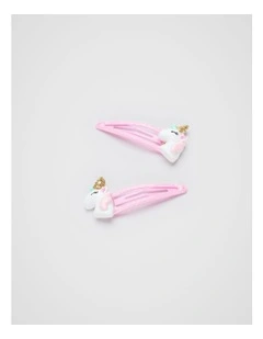 Glitter Unicorn Snaps in Candy Pink