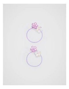 Flower Bauble Elastics in Lavender