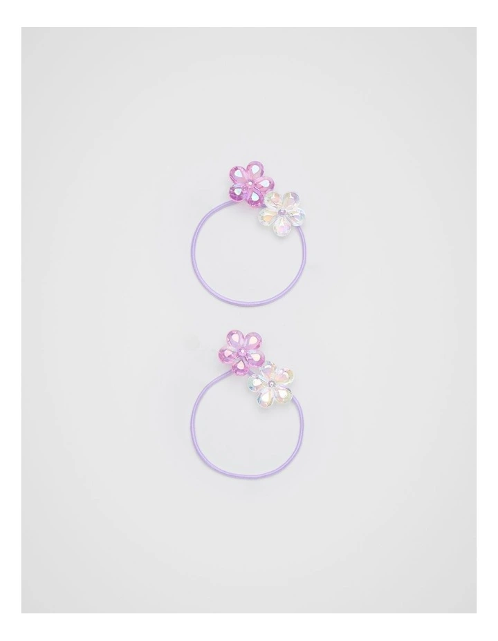 Flower Bauble Elastics in Lavender image 1