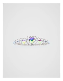 Crystal Heart Tiara in Ice Blue