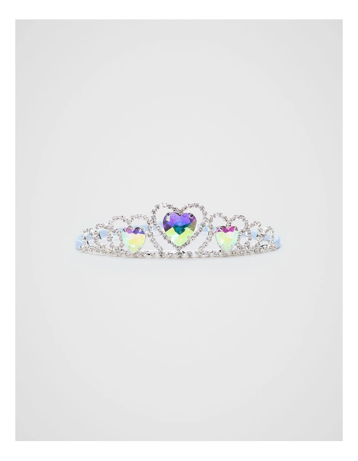 Crystal Heart Tiara in Ice Blue image 1