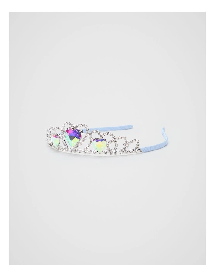 Crystal Heart Tiara in Ice Blue image 2