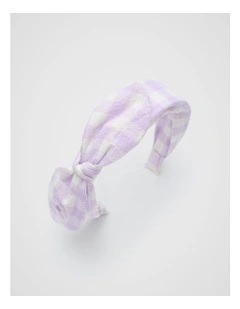 Gingham Headband in Lavender