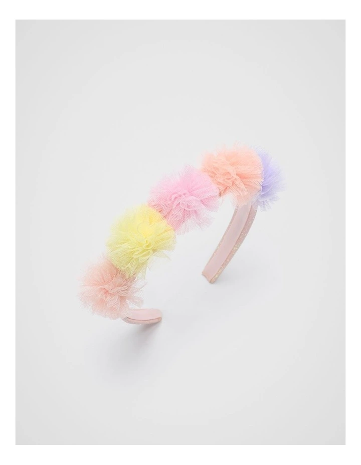 Pom Pom Headband in Cherry Blossom image 1