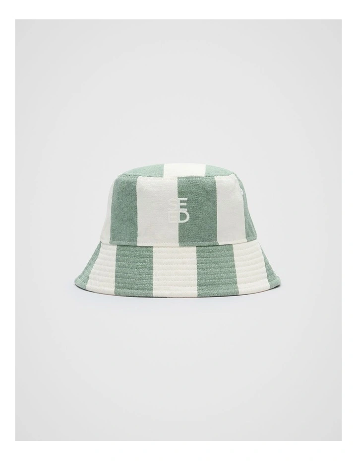 Wide Stripe Bucket Hat in Cactus image 1