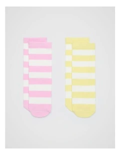 Stripe Sock 2 Pack in Multi