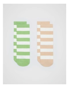 Stripe Sock 2 Pack in Multi