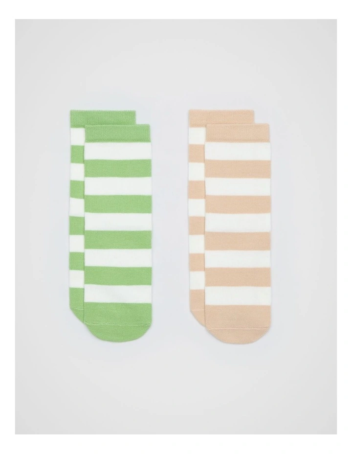 Stripe Sock 2 Pack in Multi image 1