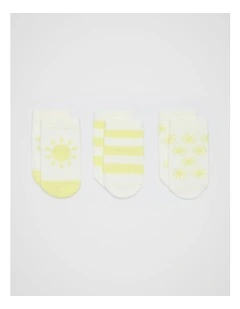 Sun Sock 3 Pack in Multi