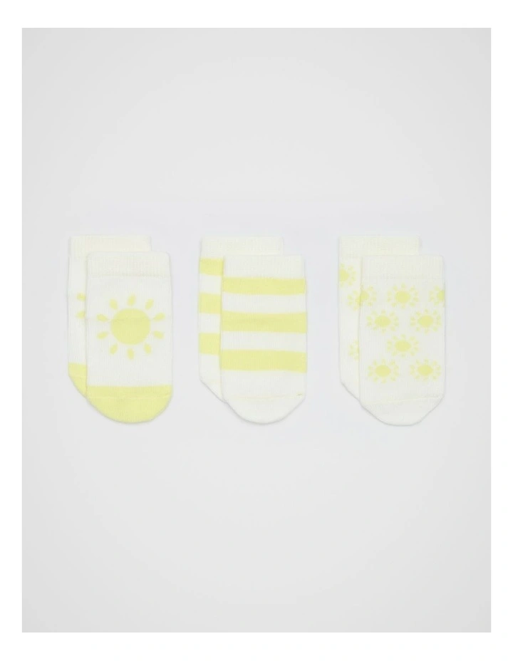 Sun Sock 3 Pack in Multi image 1