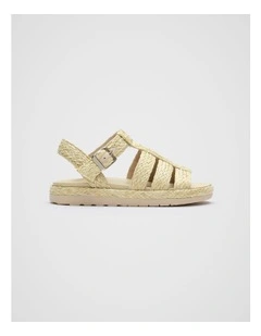 Woven Cage Sandal in Natural
