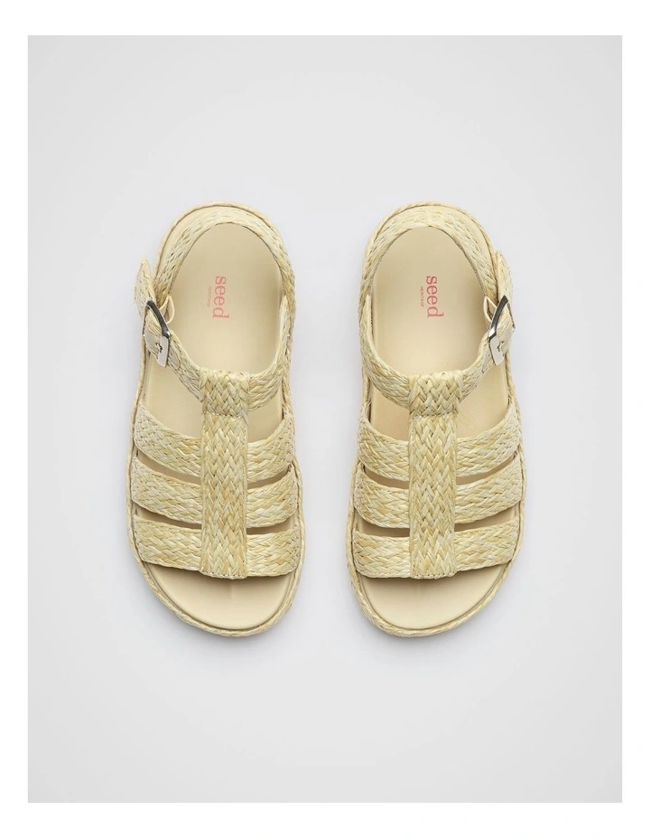 Woven Cage Sandal in Natural image 3