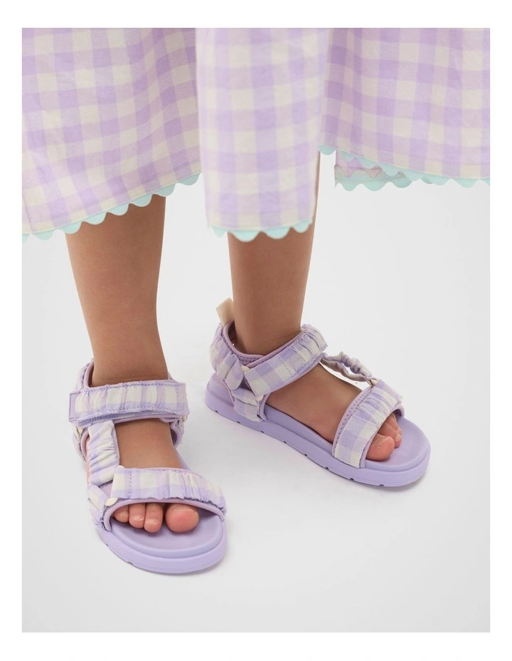 Gingham Trek Sandal in Lavender image 2