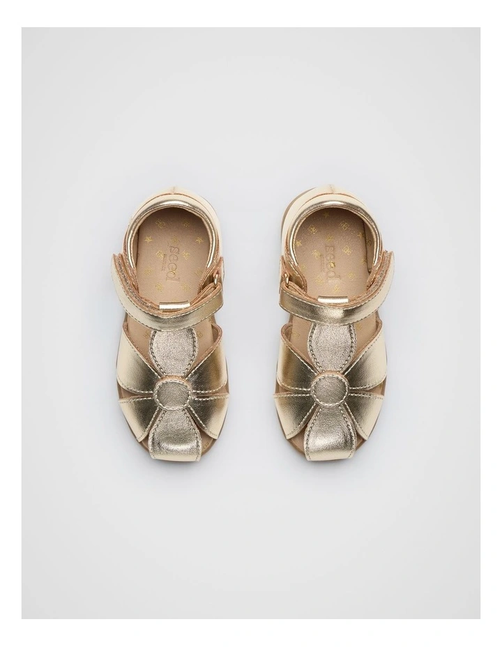 Flower Cage Sandal in Gold image 2