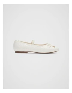 Daisy Quilted Ballet in Classic Cream