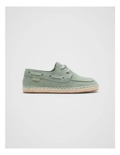 Espadrille Boat Shoe in Cactus